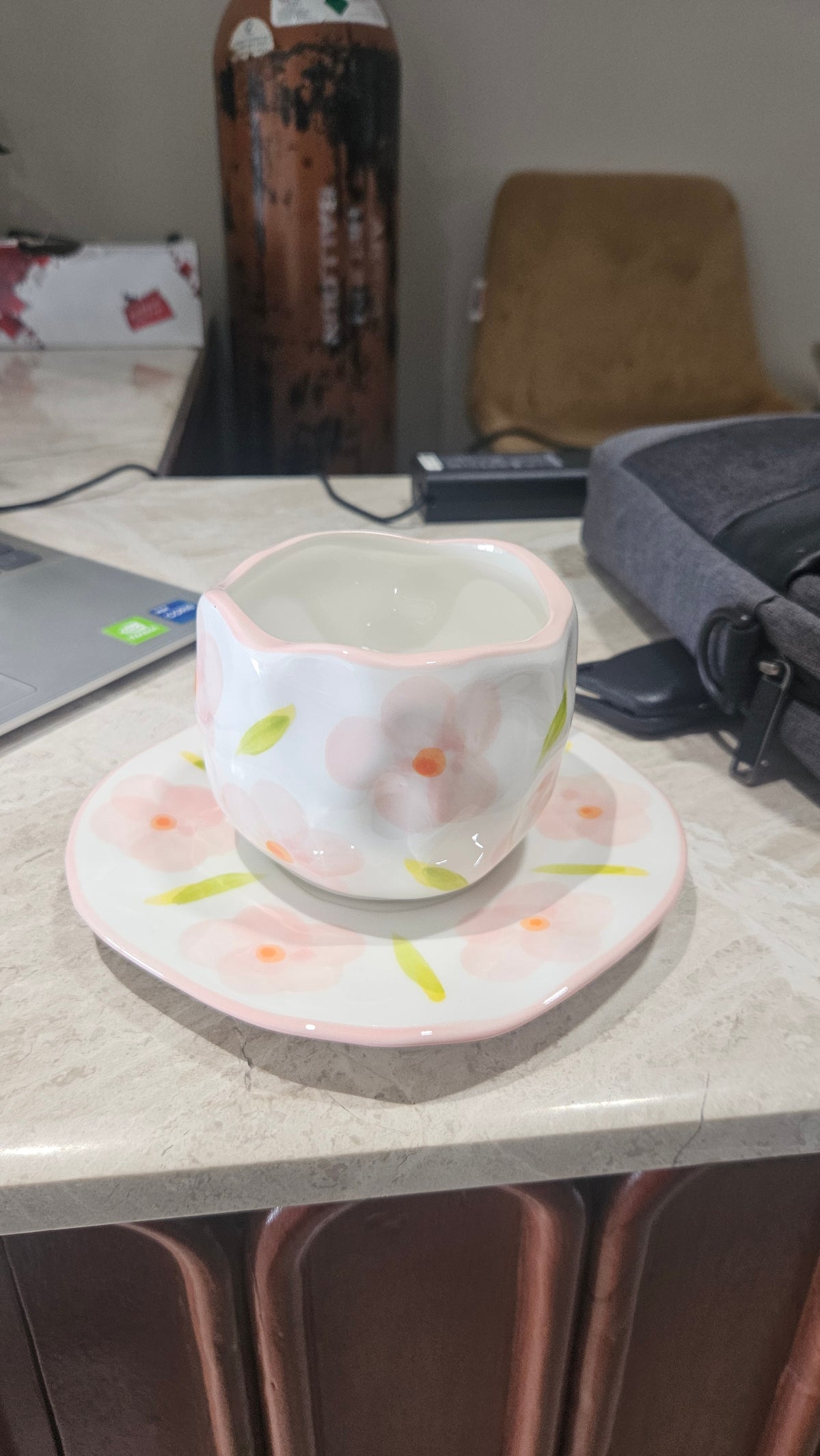 Colourful ceramic cup